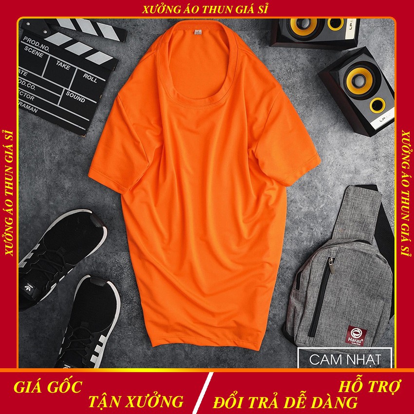 Áo Phông Trơn Nam Nữ Màu Cam