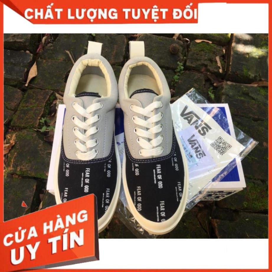 [Freeship+Box+Bill] Giày Thể Thao 𝐕𝐀𝐍𝐒 Fear Of God FOG đen xámTăng Chiều Cao nam nữ cao cấp 2021 Hot Trend -5RYNT