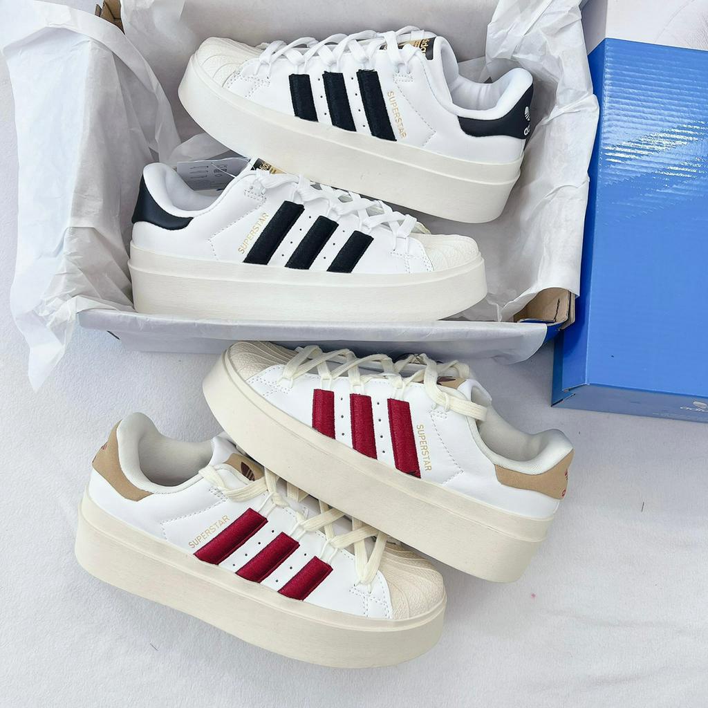 Giày Thể Thao Nữ Ngô Thắng Superstar Tenis Kem Đế Cao