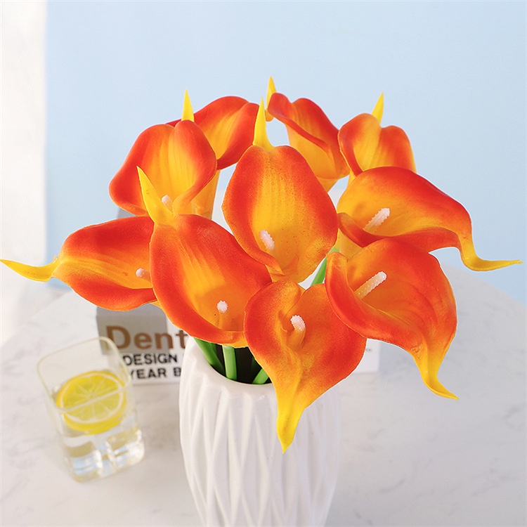 Cành hoa Rum/CALLA LILY cao su PU cao cấp - Hoa giả trang trí nhà cửa, decor chụp ảnh