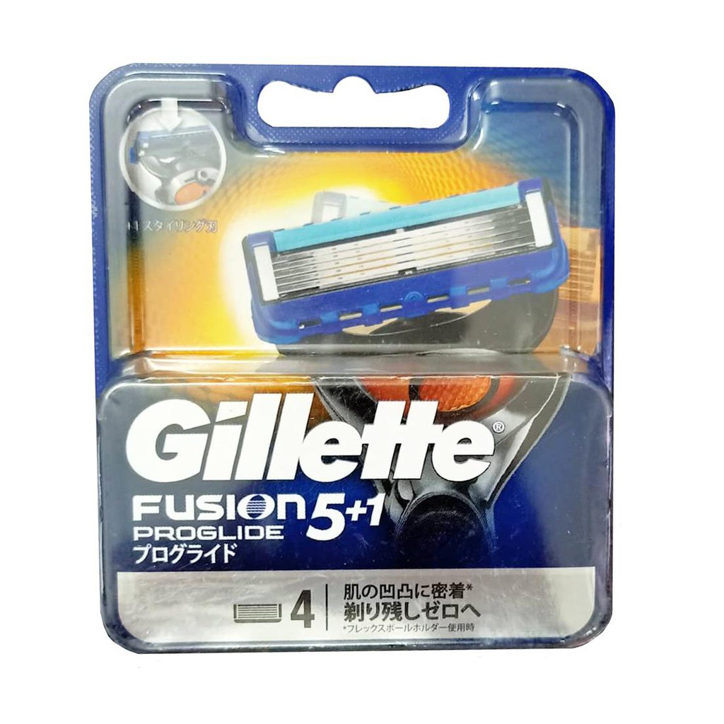 Hộp 4 lưỡi dao cạo râu Gillette Fusion/Proglide/Proshield hàng nội địa Nhật