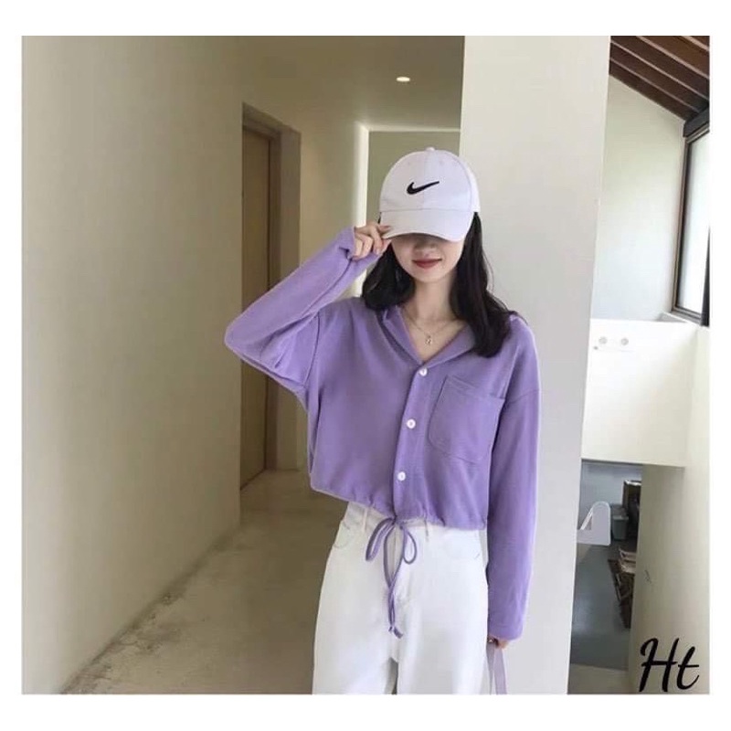 Áo khoác lỡ chun eo H26