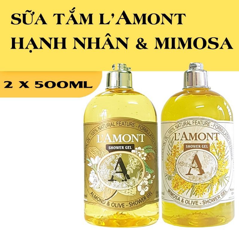 Sữa Tắm LAmont En Provence Hương Hoa Hồng và Hoa Anh Đào - 500ml/1000ml chai