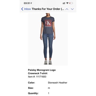 Áo thun CK size M nhập Mỹ