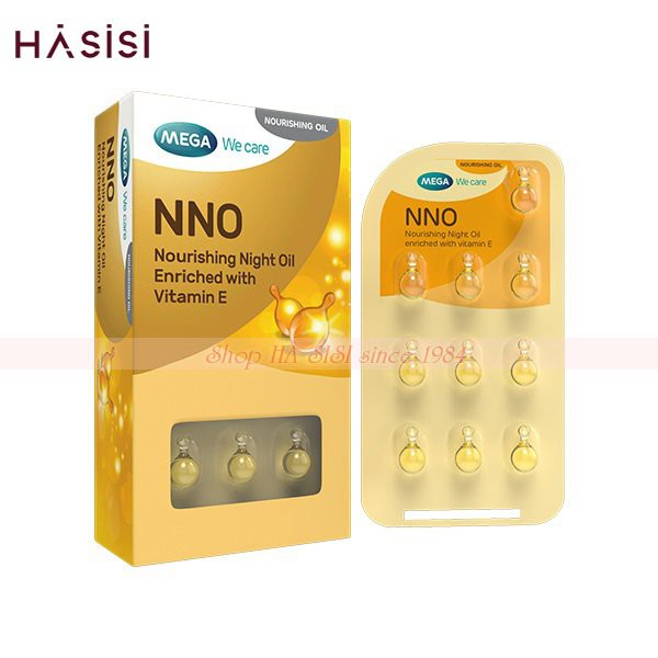Viên Dưỡng Khóa Ẩm Da Ban Đêm NNO NOURISHING NIGHT OIL ENRICHED WITH VITAMIN E (3 vỉ x 10 viên/hộp)