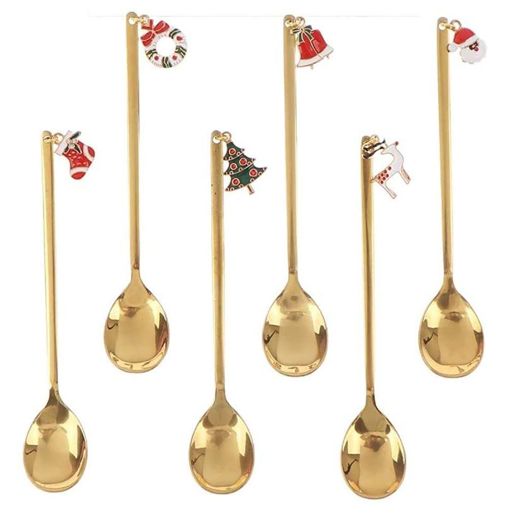 Muỗng Cà Phê Bằng Thép Không Gỉ Hình Ông Già Noel Giáng Sinh