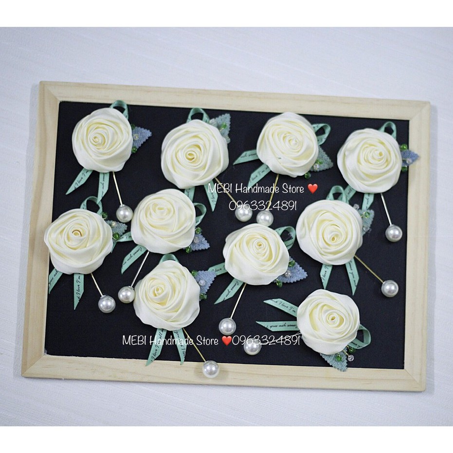 (ẢNH THẬT 100%) CÀI ÁO HỒNG CUỘN KIM DÀI - NO BOX