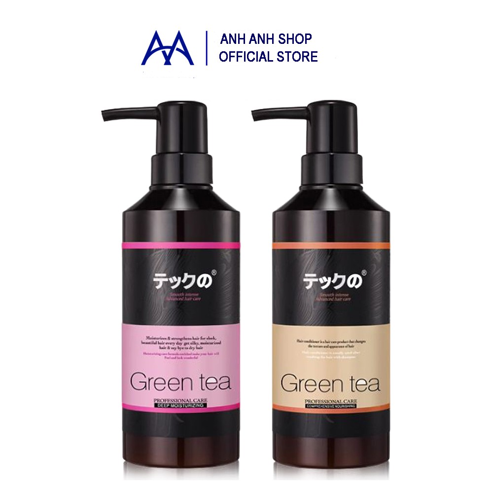 [FreeShip HN] Bộ Dầu Gội + Xả Siêu Mềm Mượt Green Tea - Nhật Bản 780ml/Chai