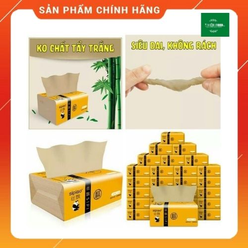 Thùng 30 gói Giấy ăn gấu trúc Sipiao chính hãng siêu dai loại 1, giấy nội địa trung quốc, hàng chuẩn 100% [300 tờ/ gói]