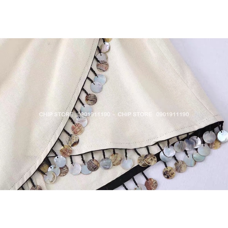 SET ÁO SƠ MI THÔ - CHÂN VÁY BOHEMIan ZARA XUẤT DƯ XỊN BASIC HÀNG CHUẨN