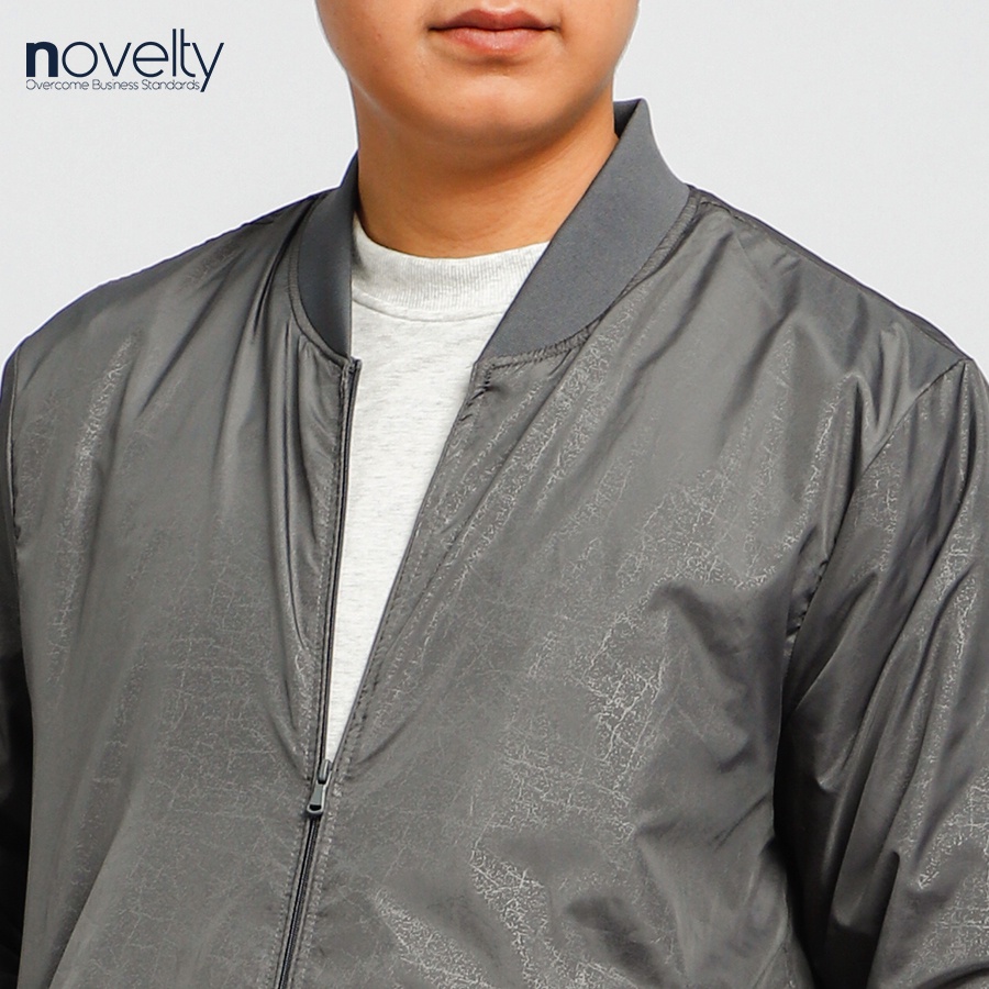 Áo jacket nam in chìm Novelty trượt nước màu xám đậm 2203382