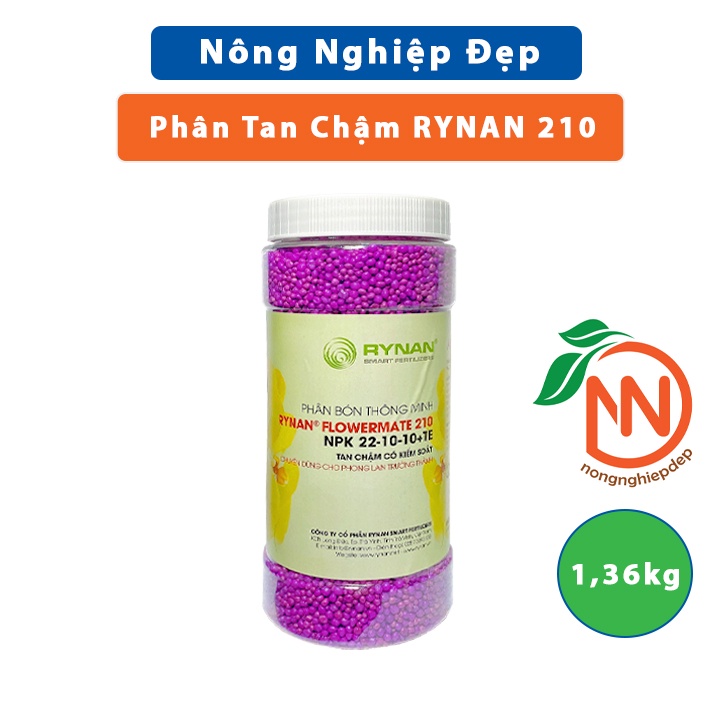 RYNAN 210 (1,36kg) NPK 22-10-10+TE | Phân Tan Chậm Thông Minh Có Kiểm Soát Cho Hoa Hồng,Hoa Lan, Bonsai