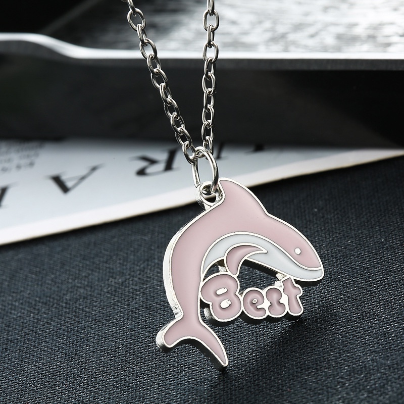 Bộ 2 Vòng cổ mặt hình cá heo nhỏ cho cặp đôi
