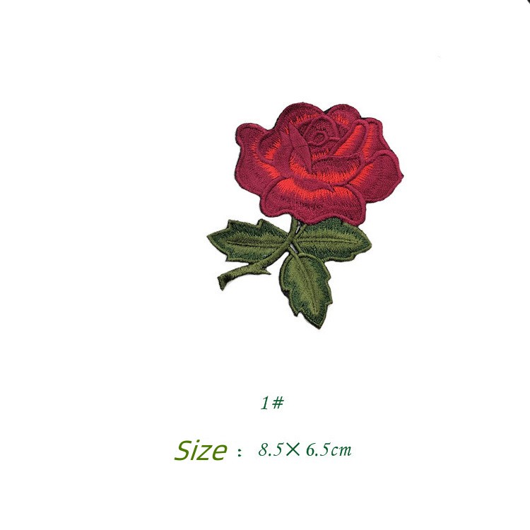 Miếng Vá Ủi Quần Áo Thêu Hình Hoa Hồng