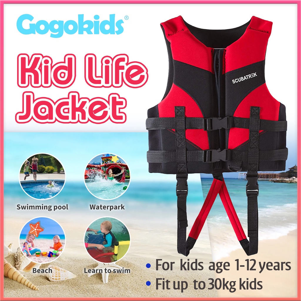 Áo Khoác Bơi Không Tay Vải Neoprene Dành Cho Bé Trai Gái 2-9 Tuổi Tập Bơi