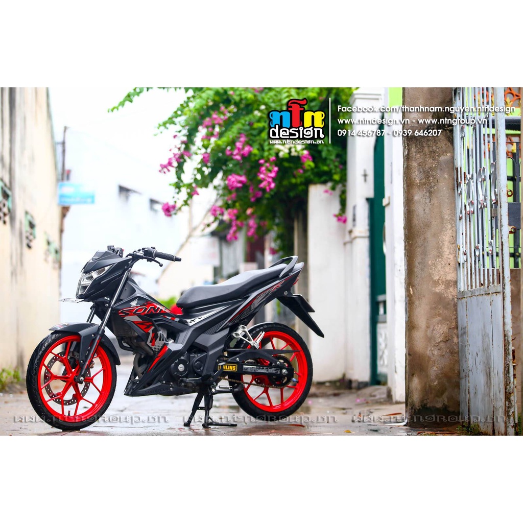 Tem Rời Dán Xe Sonic Mẫu Zin Đỏ Đen Xám 150R Cực Đẹp, Hàng 3 Lớp Chất Lượng Cao