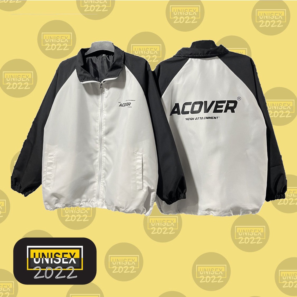 Áo khoác Jacket Acover nam nữ vải dù 2 lớp form rộng khóa khéo – Unisex 2022