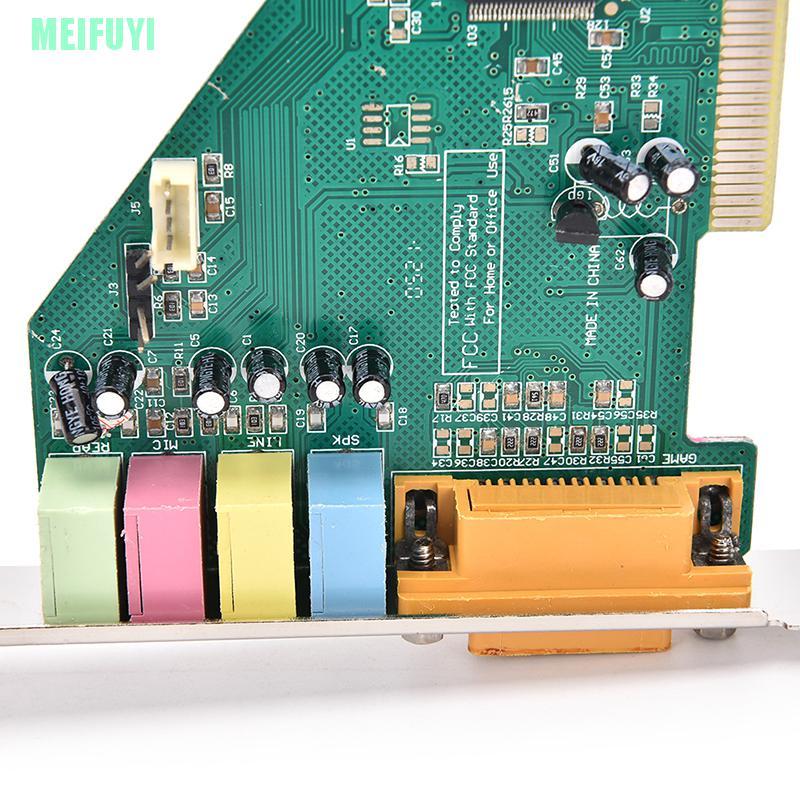 Thẻ âm thanh 4 kênh 5.1 3D PCI cho máy tính Windows XP / 7 / 8 / 10 HQ