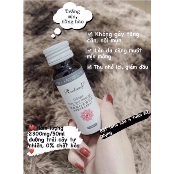 Nước uống trắng da COLLAGEN ROSEBEAUTY - COLLAGEN YẾN TƯƠI- YẾN TRẮNG