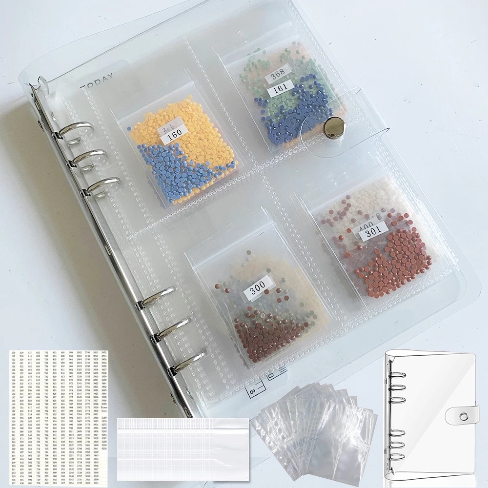 Túi Nhựa PVC Trong Suốt Dùng Đựng Tranh Đính Đá Có Miếng Dán Bằng Nhựa Trong Suốt