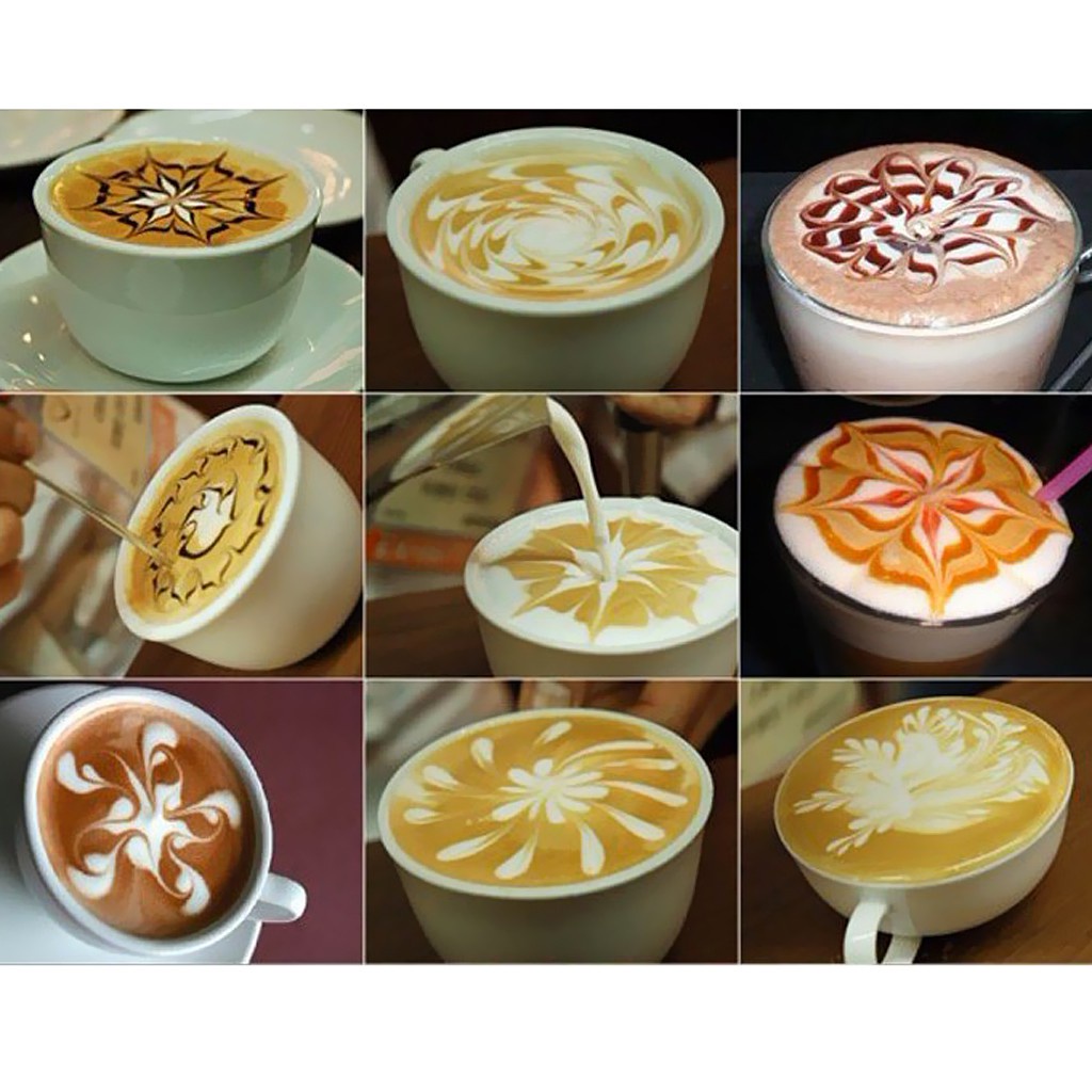 Set 2 Cây Khuấy Tạo Bọt Cà Phê Latte Bằng Thép Không Gỉ