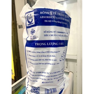 Bông cân y tế An Lành 1kg-bông y tế thấm nước