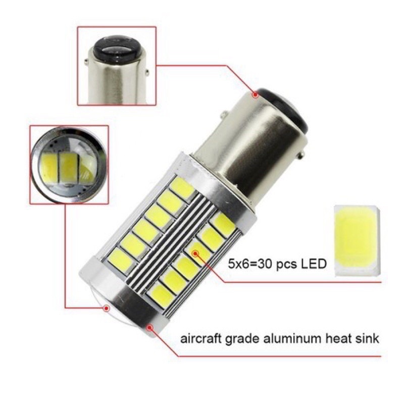 đèn led stop nháy f1 gắn xe máy có led vàng và led trắng
