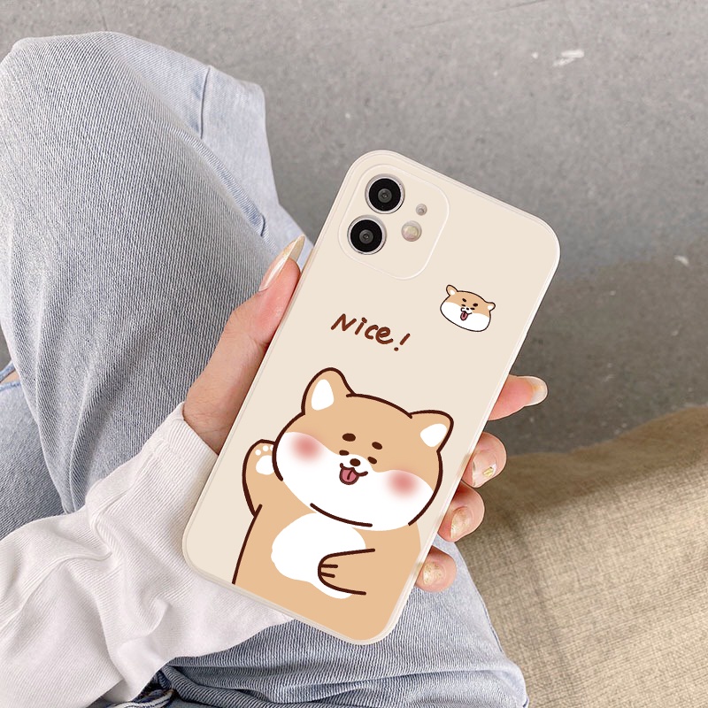 Ốp lưng iphone cạnh vuông shiba nice 6plus/6s/6splus/7/7plus/8/8plus/x/xs/11/12/pro/max/plus/promax - ĐQ Store