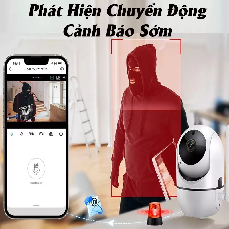 Camera An Ninh Ycc365 4G 1080P Kết Nối WiFi Có Chế Độ Quan Sát Ban Đêm, Theo Sát Chuyển Động