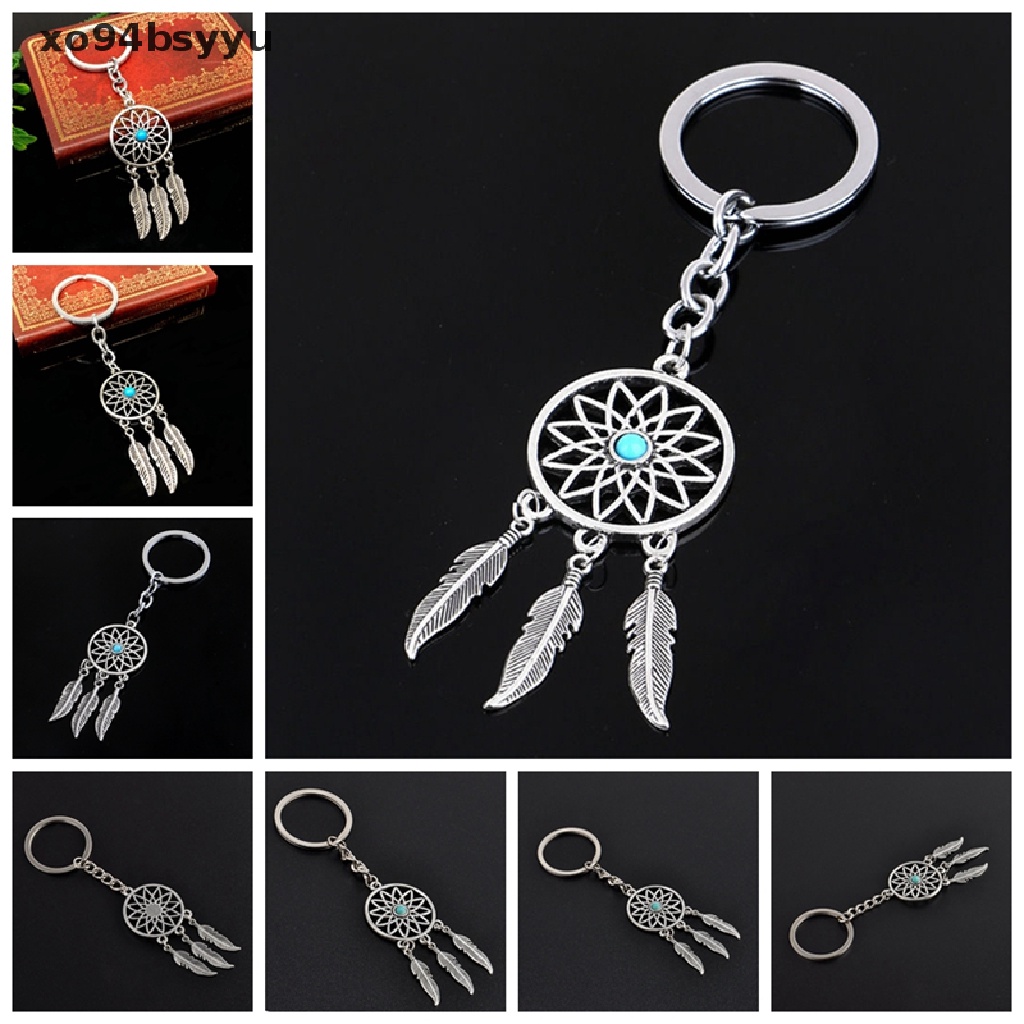 Móc Khóa Hình Dreamcatcher Phối Lông Vũ Thời Trang xo94bsyyu