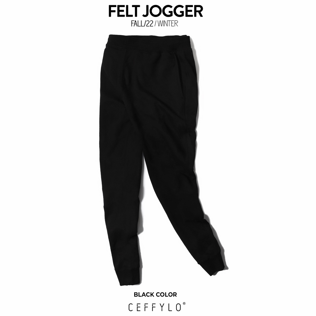 Quần Jogger Nỉ Màu Đen, Chất Liệu Nỉ Chân Cua, Phong Cách Trẻ Trung, Năng Động - CEFFYLO