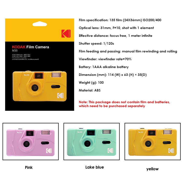 Máy Quay Phim Kodak M35 35Mm Kodak Gold Tái Sử Dụng Kodak Colorplus Kodak Ultramax Royal1.vn