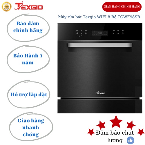 Máy rửa bát Texgio WIFI 8 Bộ TGWF98SB