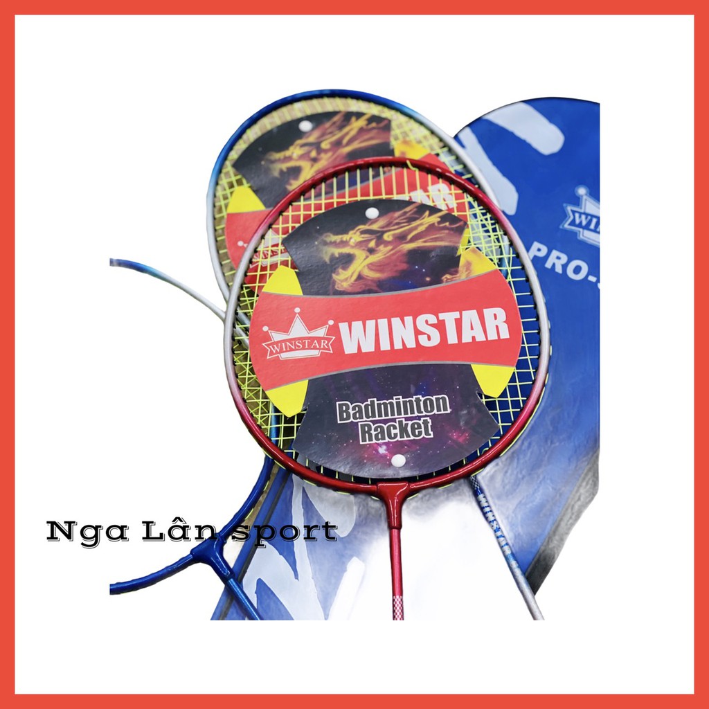Cặp 2 vợt cầu lông Winstar CHÍNH HÃNG giá rẻ tặng 2 trái cầu Basao