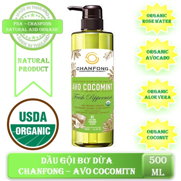 Dầu gội bơ dừa giúp tóc khỏe CHANFONG ORGANIC 500ml