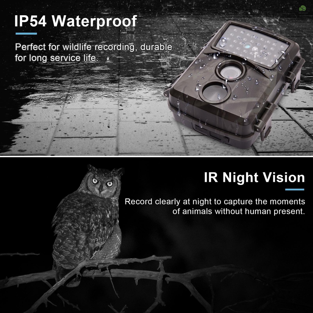 Camera hành trình Andoer Wildlife FHD1080P 0.8s chống thấm nước IP54 32GB với giao diện 1/4
 | BigBuy360 - bigbuy360.vn