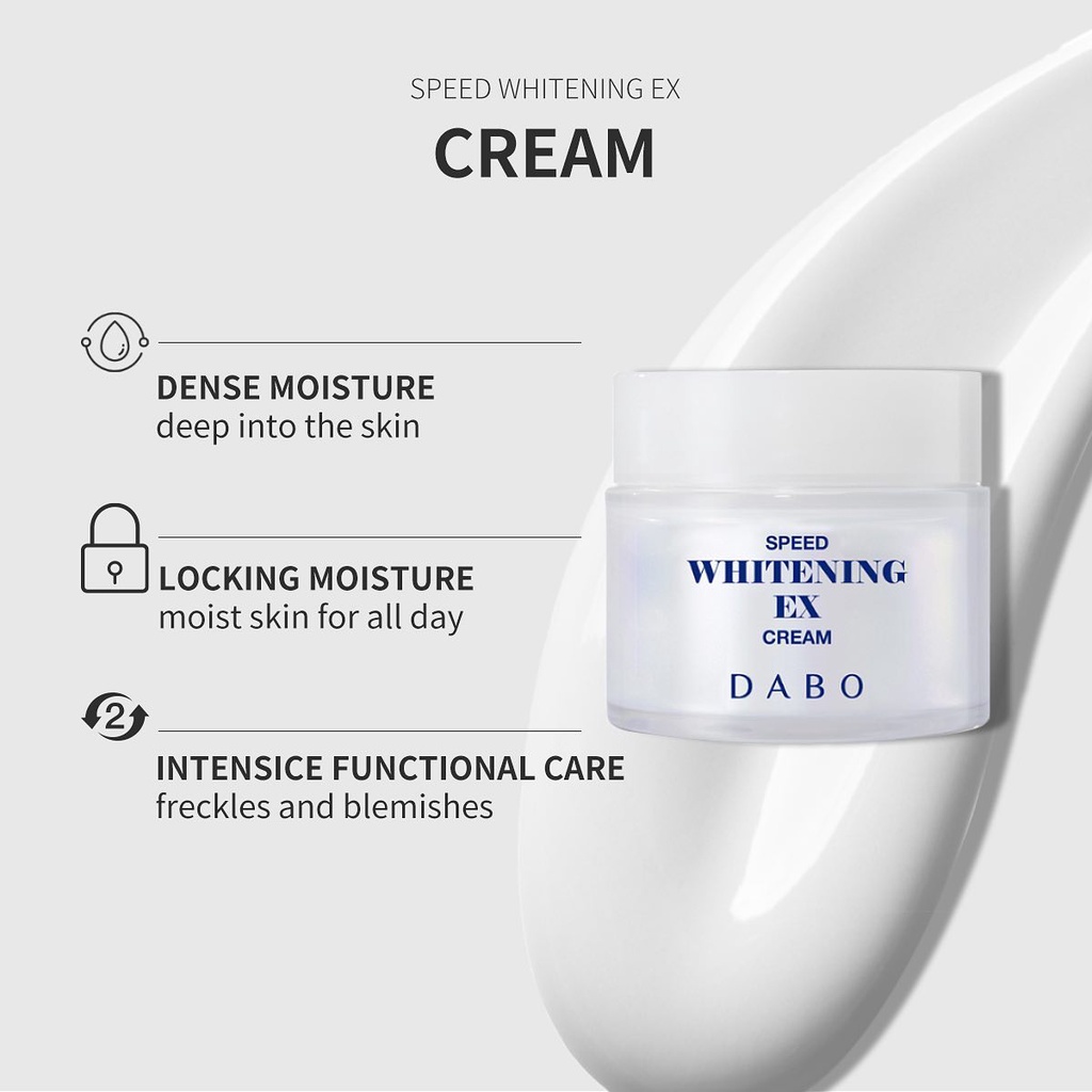 Kem đêm dưỡng trắng da nhanh Dabo Speed Whitening Ex Cream giảm nếp nhăn, căng da, mờ nám - Hàn Quốc 50ml