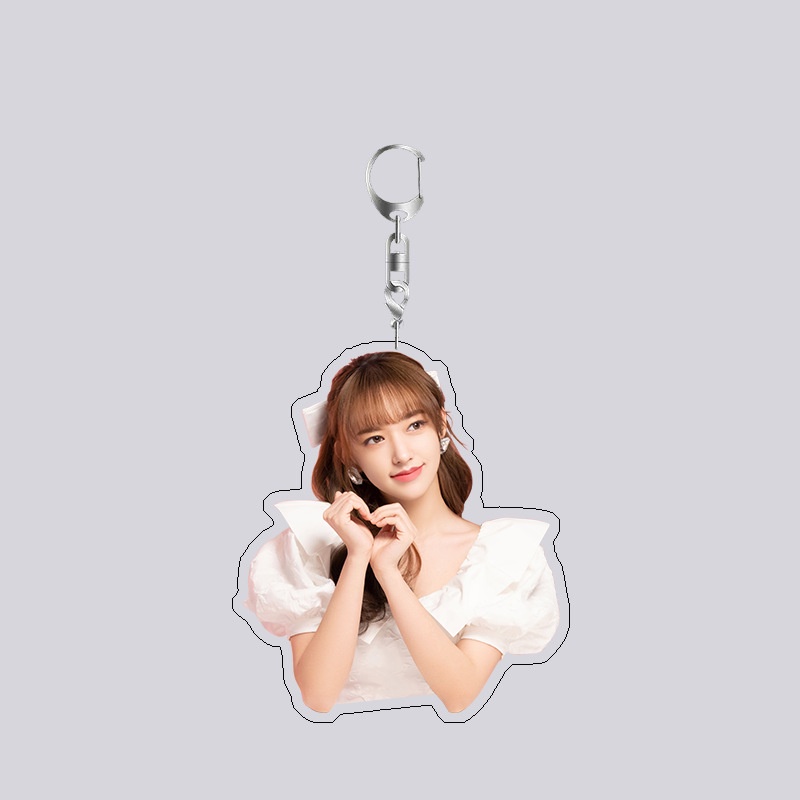 Móc Khóa Mặt Hình Bánh sandwich Hai Mặt acrylic Cheng Xiao