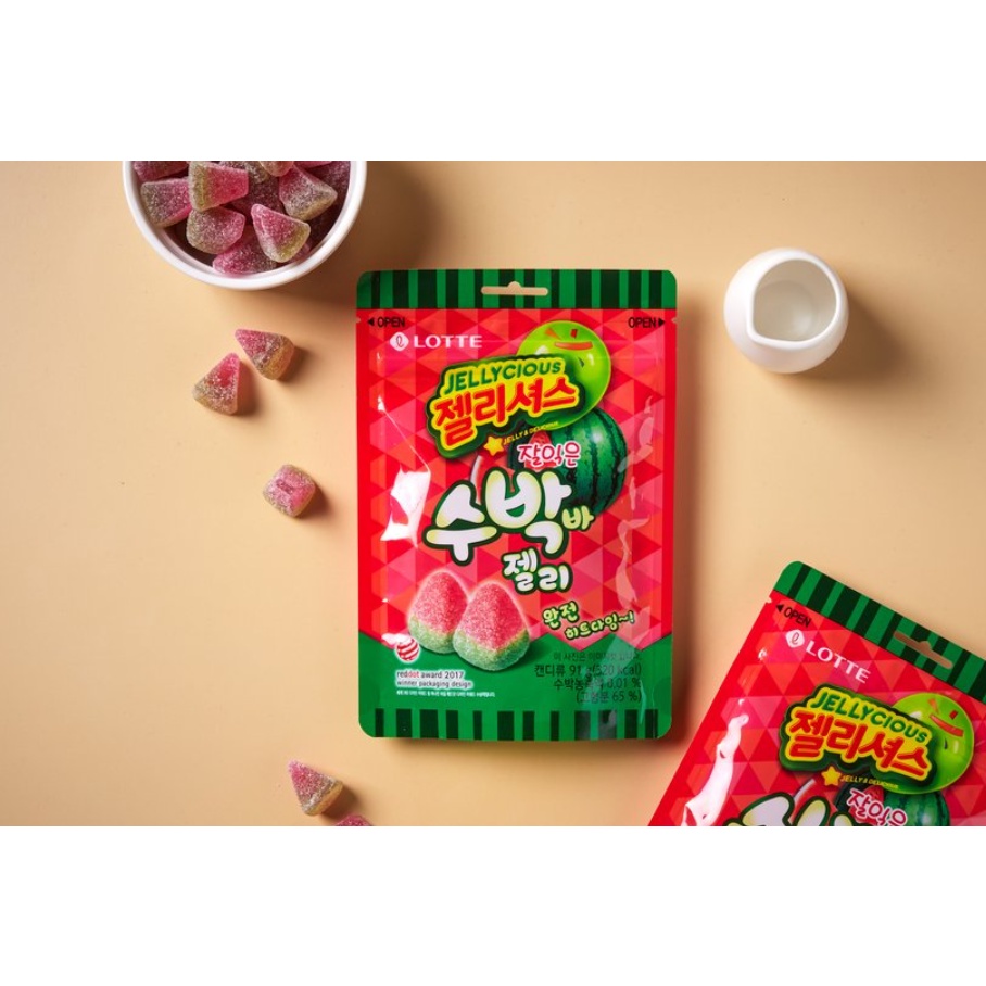KẸO DẺO DƯA HẤU 56G -  잘익은수박바젤리 56G