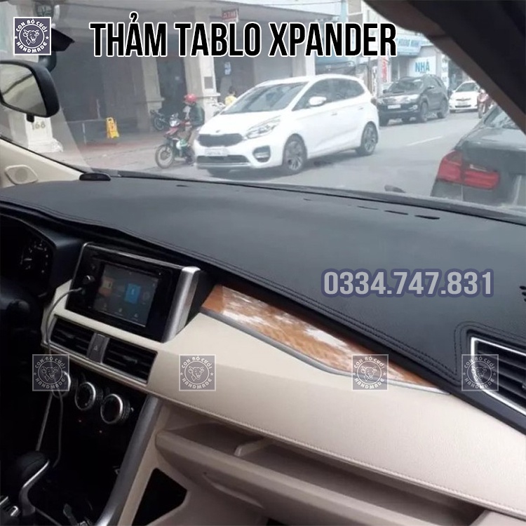 Thảm taplo xpander da PU cao cấp vân Carbon loại 1 bám dính tốt không mùi chống nóng bảo vệ tablo xe Mitsubishi Xpander