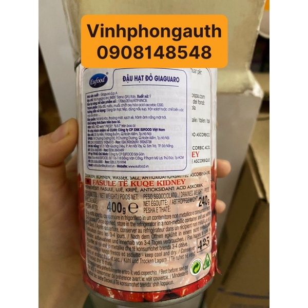 Đậu Hạt Đỏ - Red Kidney Beans 400g Giaguaro