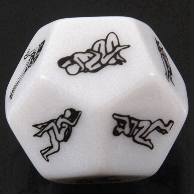 12 SIDED Y FUNNY ADULT LOVE HUMOUR GAMBLING  ROMANCE EROTIC KAMA SUTRA CRAPS DICE TOY