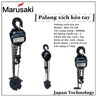 Palang Xích Kéo Tay Marusaki 2 tấn 5m