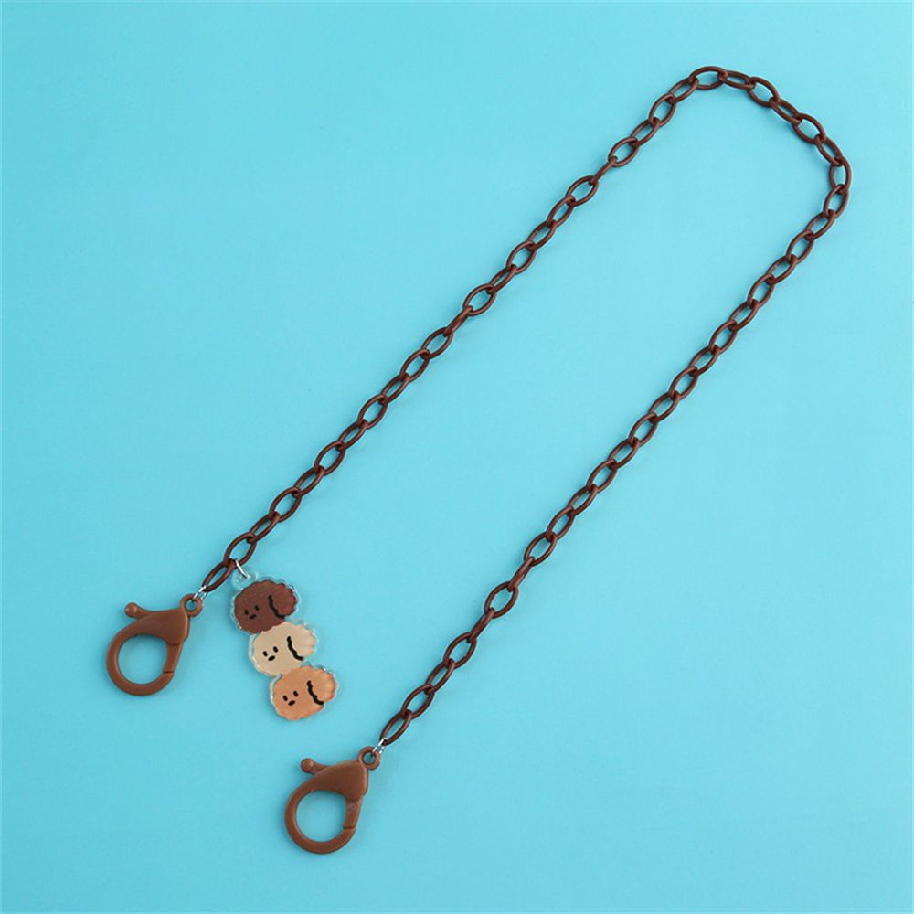 Dây đeo vòng cổ dạng chuỗi acrylic hình gấu hoạt hình gắn quai đeo khẩu trang gọng kính tránh mất dành cho học sinh