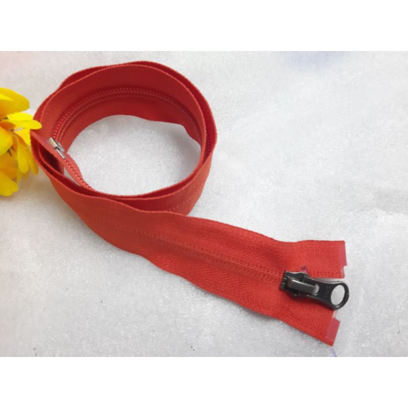 dây kéo khóa màu cam dài 62cm