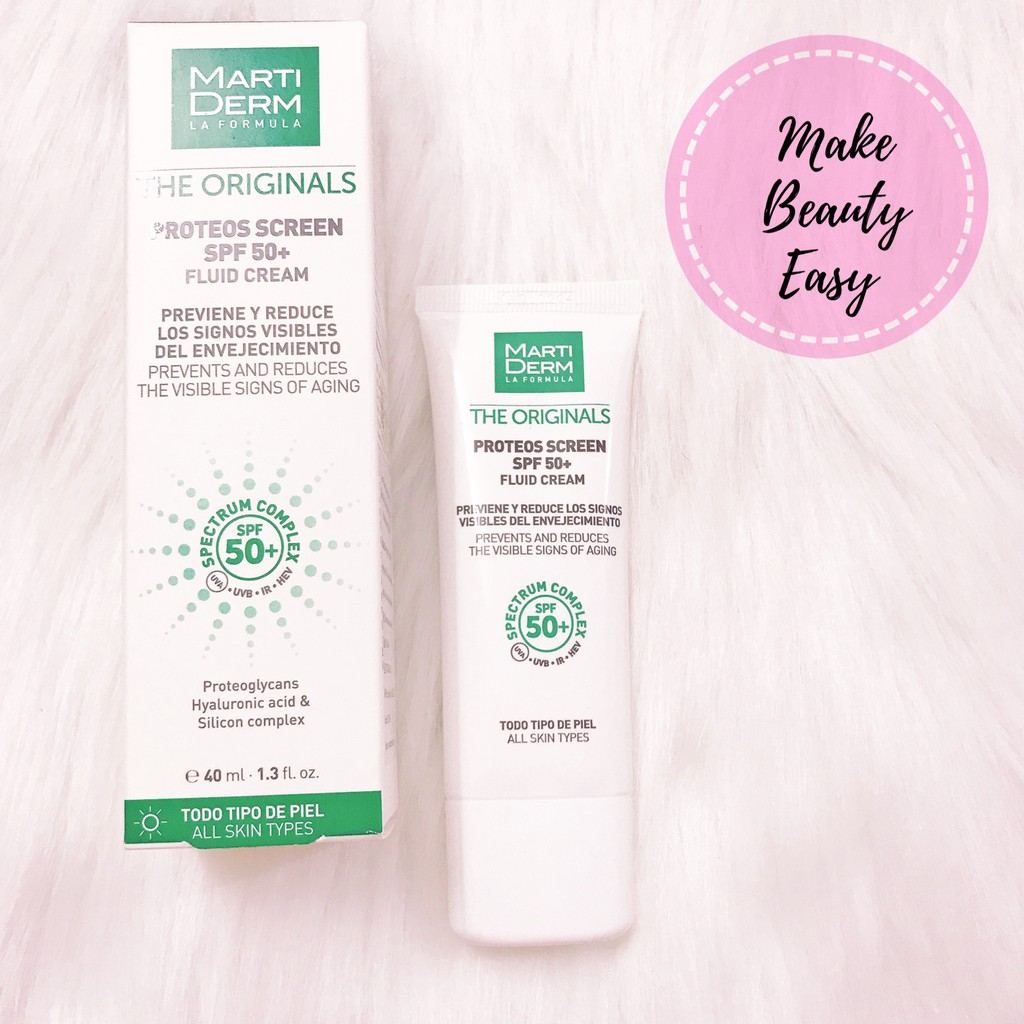 Kem Chống Nắng Cho Da Dầu, Nám Và Tăng Sắc Tố MartiDerm Proteos Screen SPF 50 + Fluid Cream 40ml