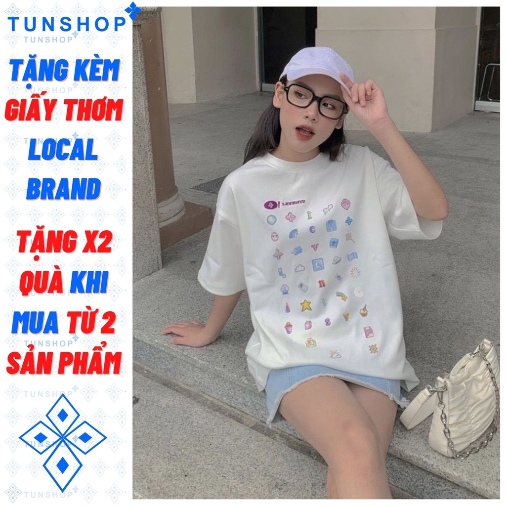 Áo LEVENTS INTERNET LOVE PIXEL , Tee Thun Local Brand Levent Tay Lỡ Form Rộng Unisex Nam Nữ Freesize Full Tag TUN SHOP