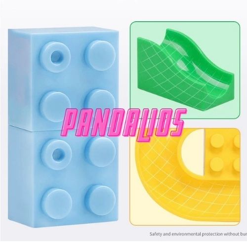 Bộ đồ chơi LEGO xếp hình cầu trượt thả bi 168 chi tiết nhựa NGUYÊN SINH cao cấp
