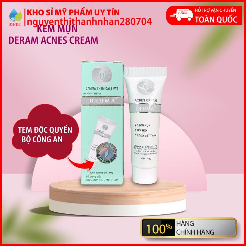 Kem mụn Derma Anti Acne Cream chính hãng giảm mụn, mờ thâm, đầu đen, mụn ẩn, mủ