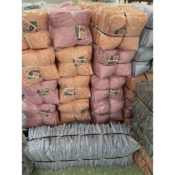 Sét Bộ Áo Trễ Vai Nơ Xốp Sọc, Sét Bộ Đi Chơi Dễ Thương Bigsize Quỳnh Anh Từ 50 kg Đến 100 kg M/L/XL/XXL